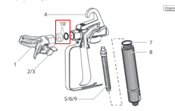 Упорный элемент и уплотнение WAGNER (2337249)