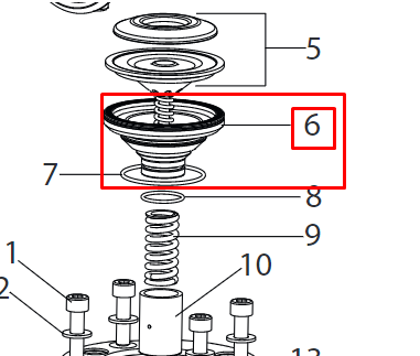 Седло мембраны WAGNER для SF 33 (2367511) INSERT, PRESSURE