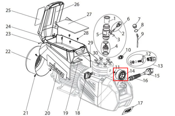 Манометр для WAGNER SF33 (2383994)