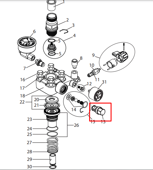Корпус выпускного клапана WAGNER (2393102)