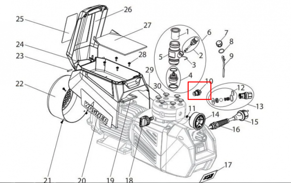 Двойной разъём WAGNER Douple nipple (344336) для SF 33.
