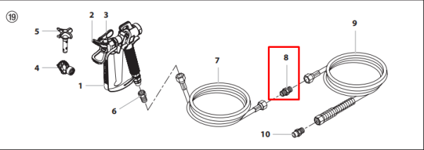 фитинг, выпускной Fitting, outlet, 3/8x3/8 WAGNER (808-550)
